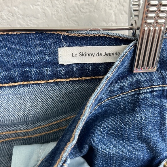 Frame Denim Le High Skinny Walgrove Distressed Jeans Raw Hem Knee Rips - Picture 8 of 10